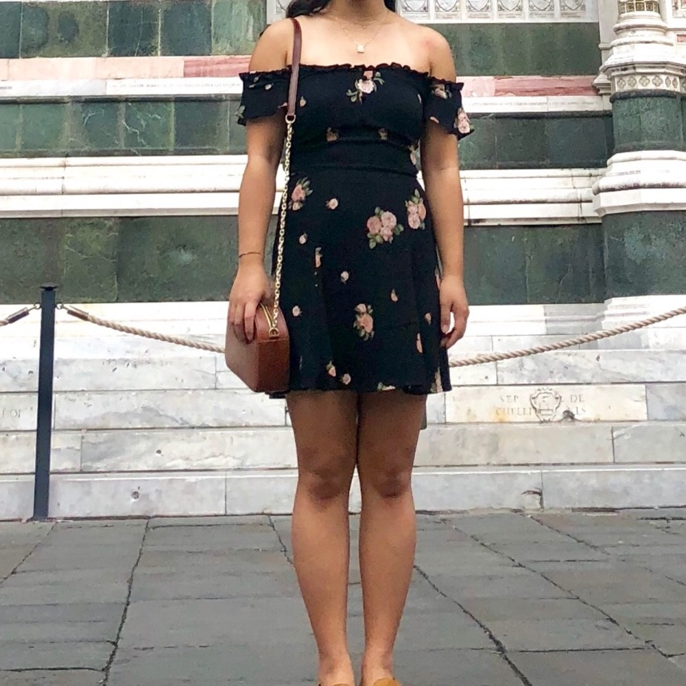 Reformation off-shoulder Black dress size 2